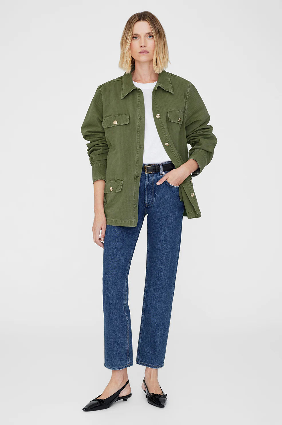 Anine Bing Corey Jacket in Military Green