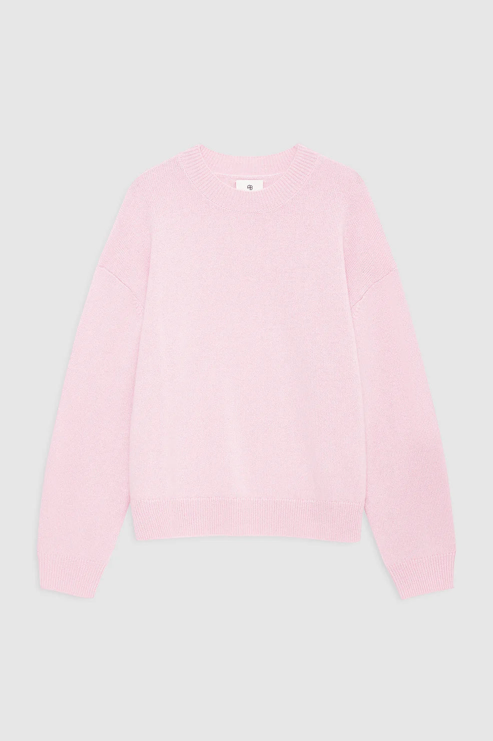 Crew neck cashmere sweater from anine bing in powder pink
