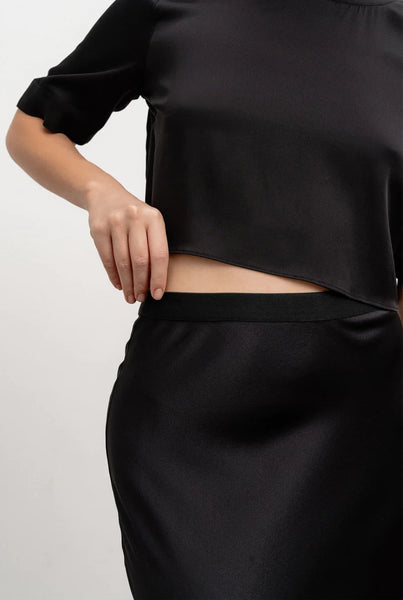 Hana Silk Satin Skirt