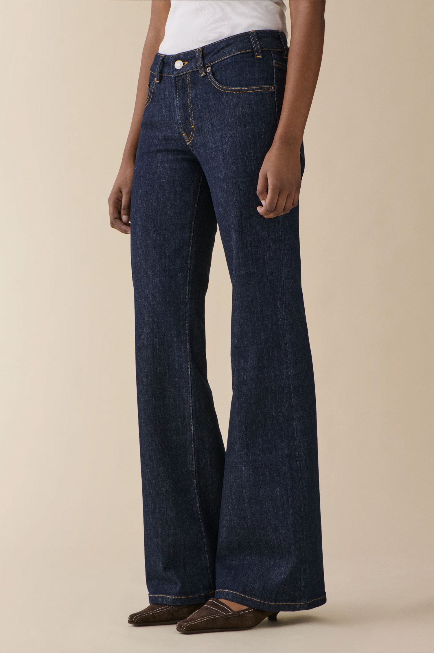 san babila denim jeans from jeanerica on model