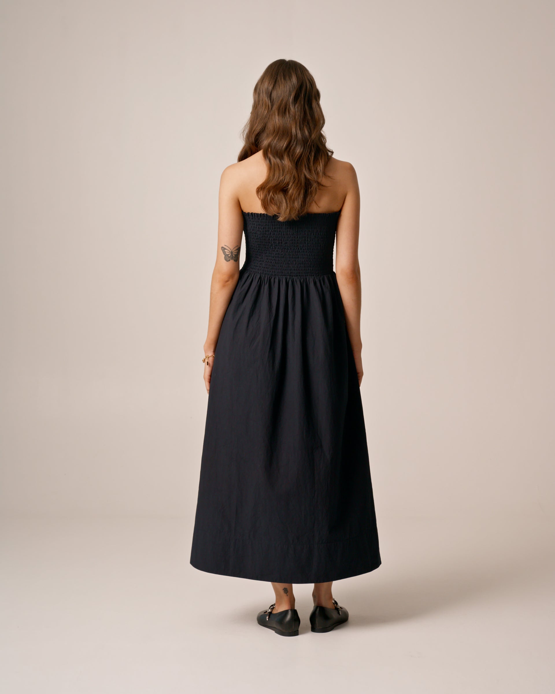 Poplin Bandeau Dress