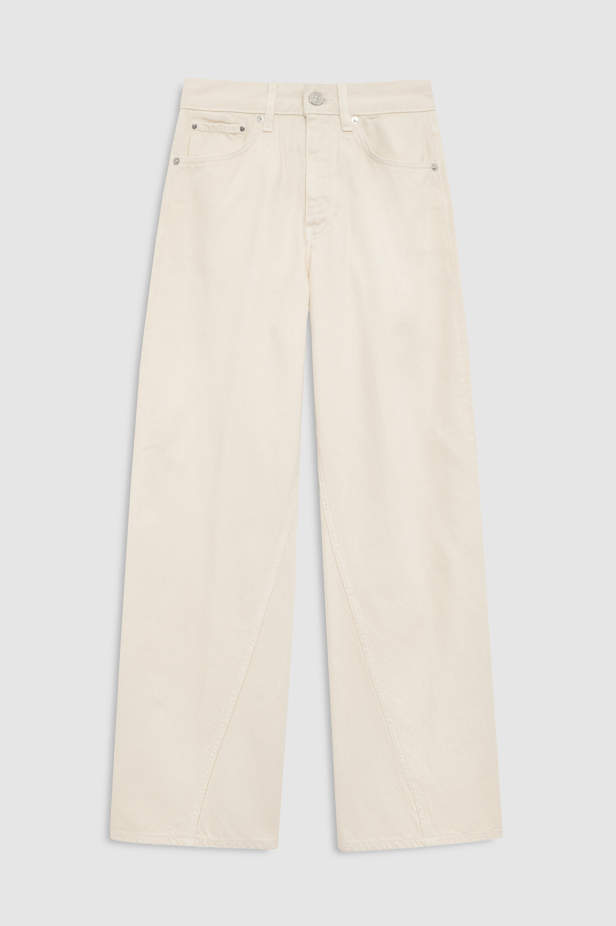Beige pants on a light gray background