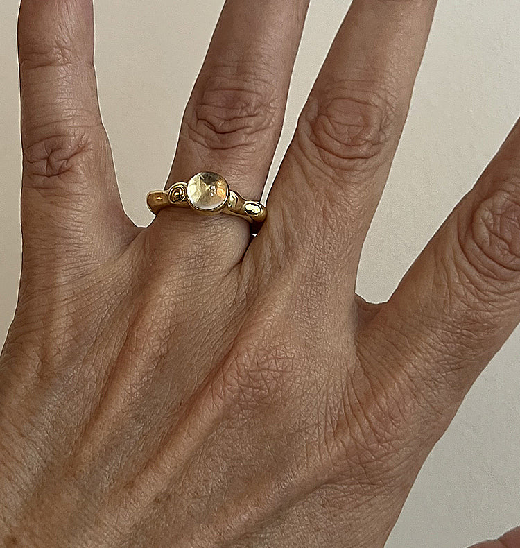 New Blood Ring Skinny Brass