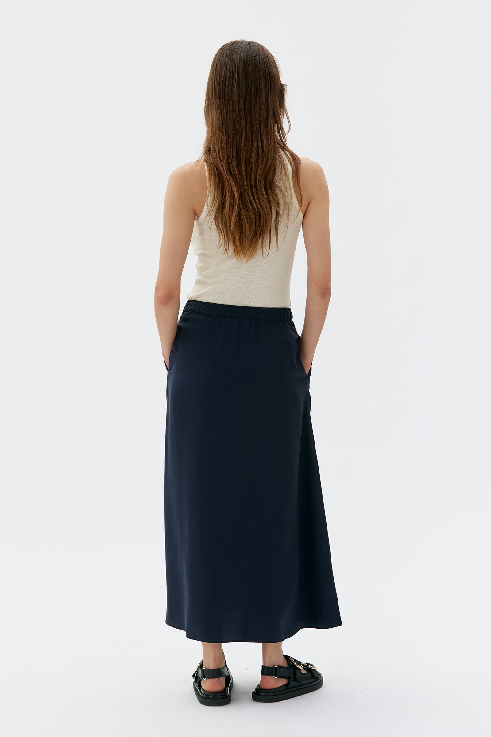 Kaja satin tencel skirt - PJOKI