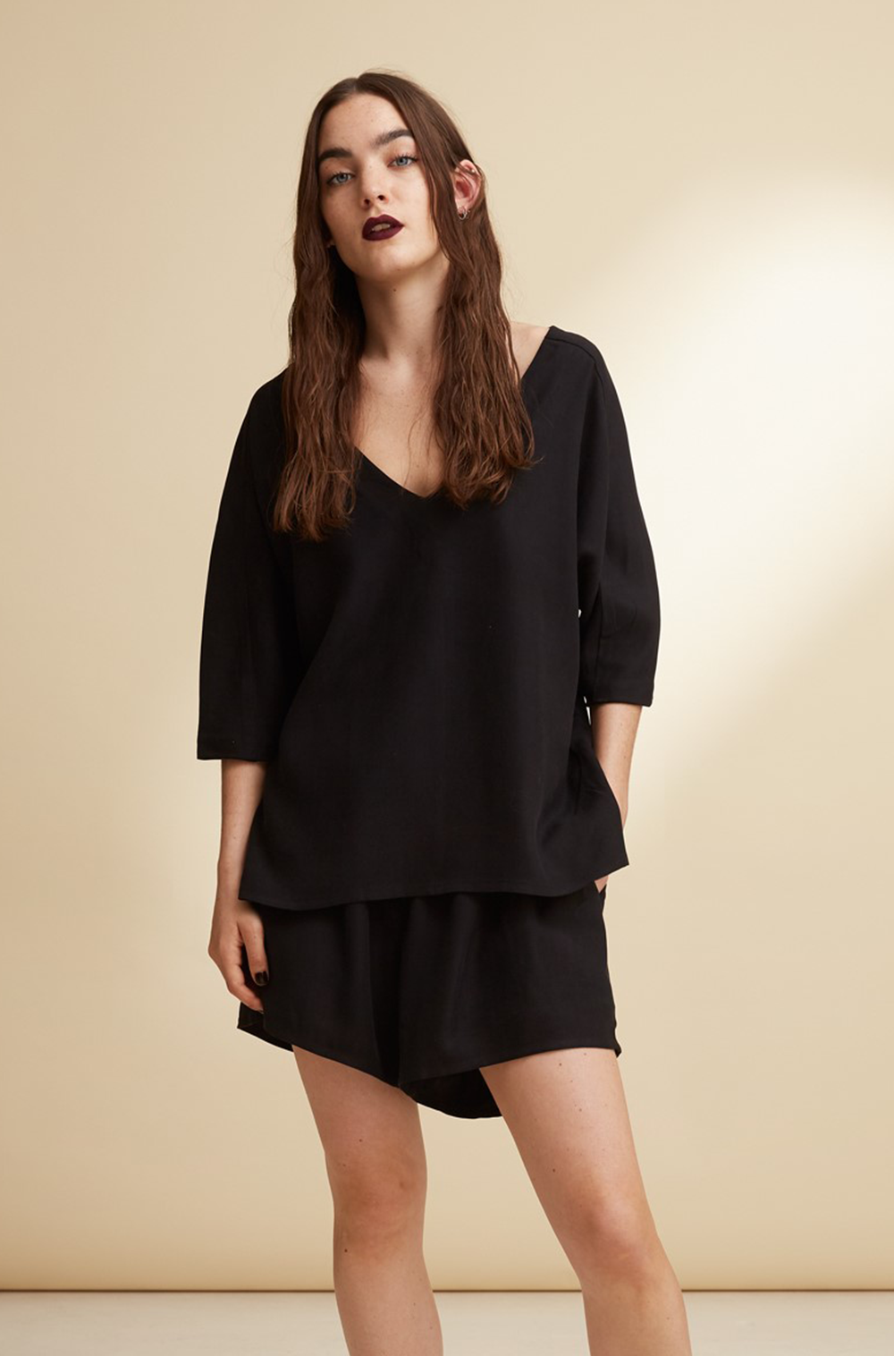 Sandwashed silk shorts - PJOKI