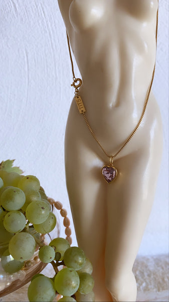 Heart pendant Amethyst