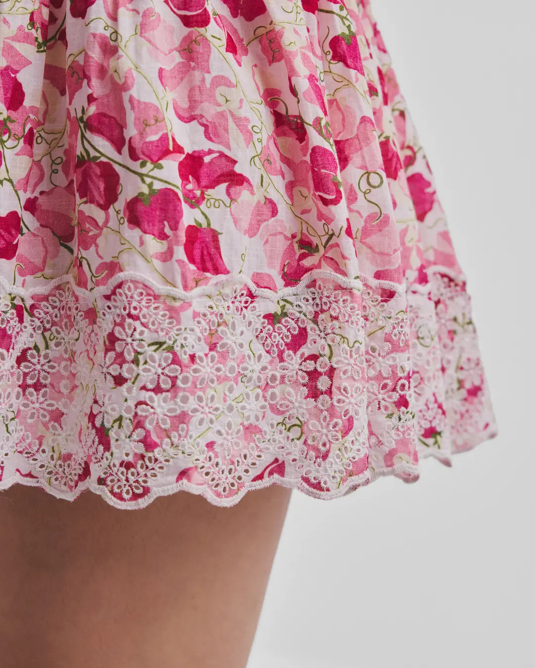 Cotton Slub Mini Skirt