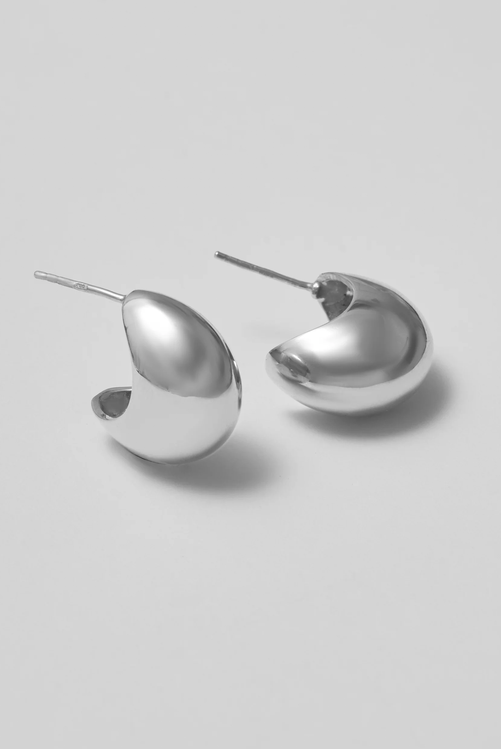 Blue Billie bubble earrings in silver