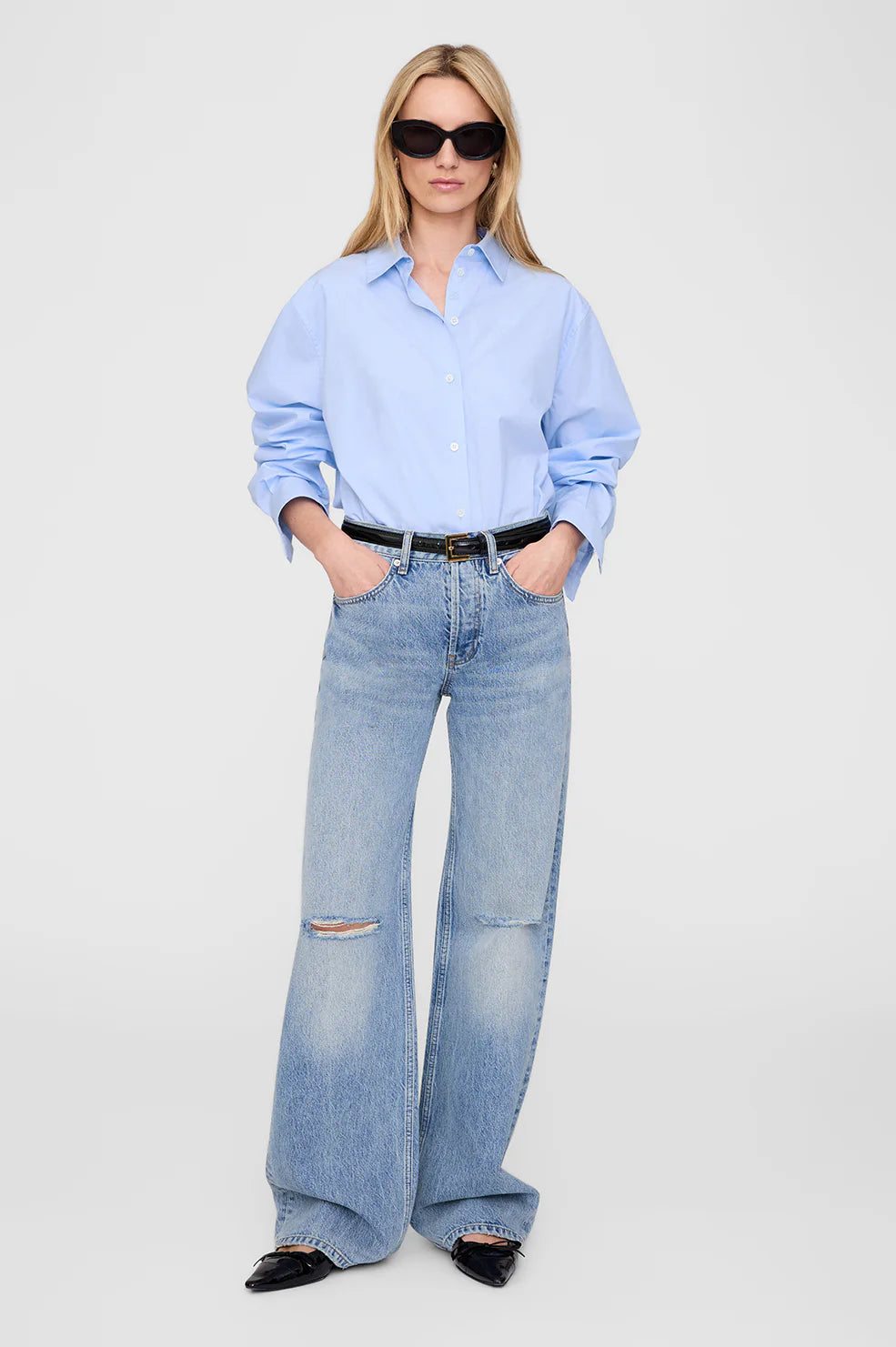 Essie shirt in blue from Anine Bing