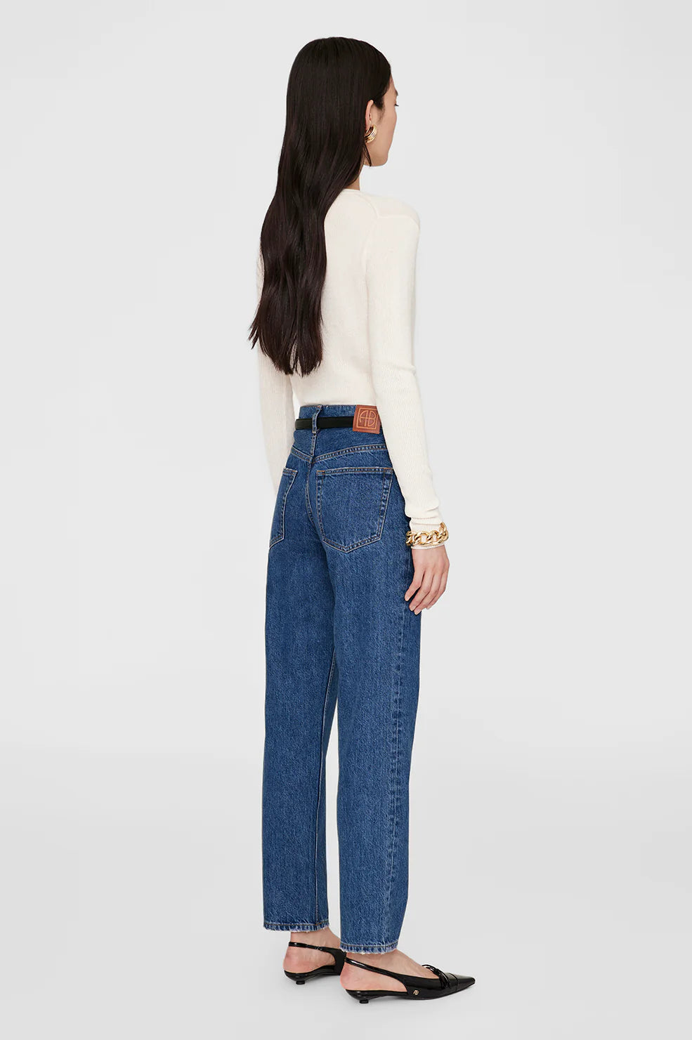 Katrin long sleeve wool blouse from anine bing