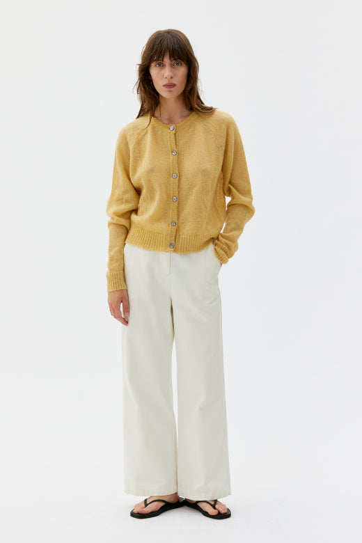 Laio Cardigan Pale Yellow - MASKA