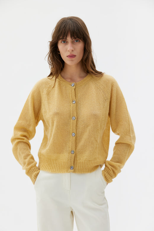 Laio Cardigan Pale Yellow - MASKA