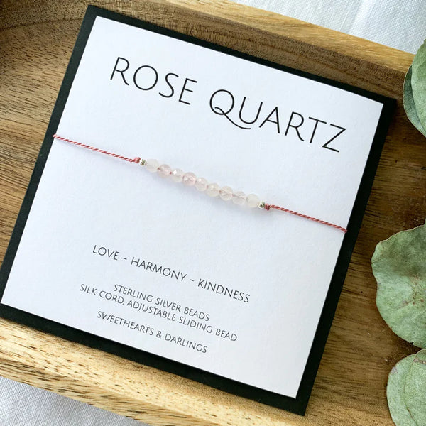 Rose Quartz Silk Bracelet