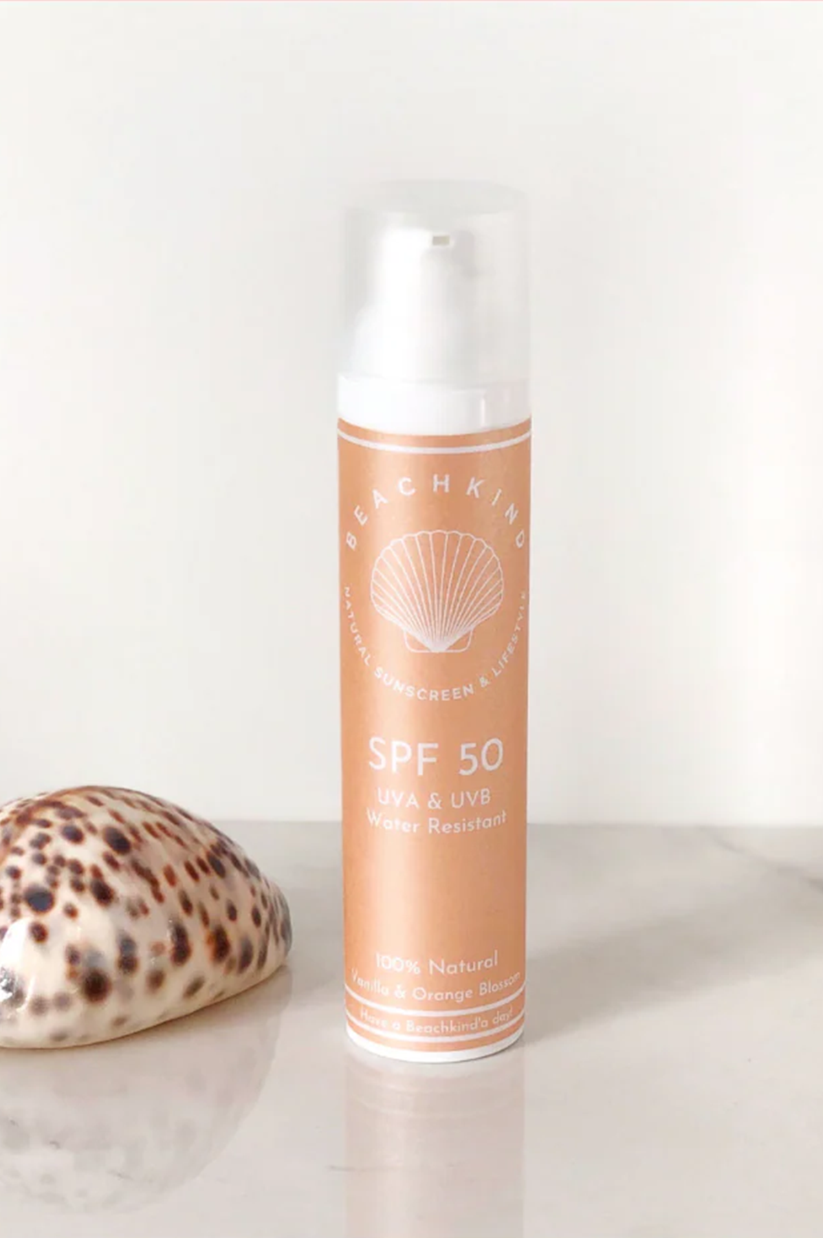 SPF 50 bottle from Beachkind