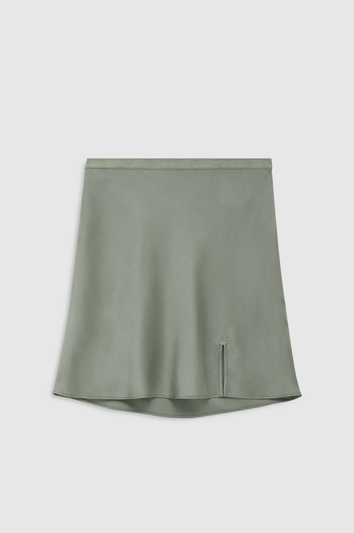 silk skirt in sage green from anine bing