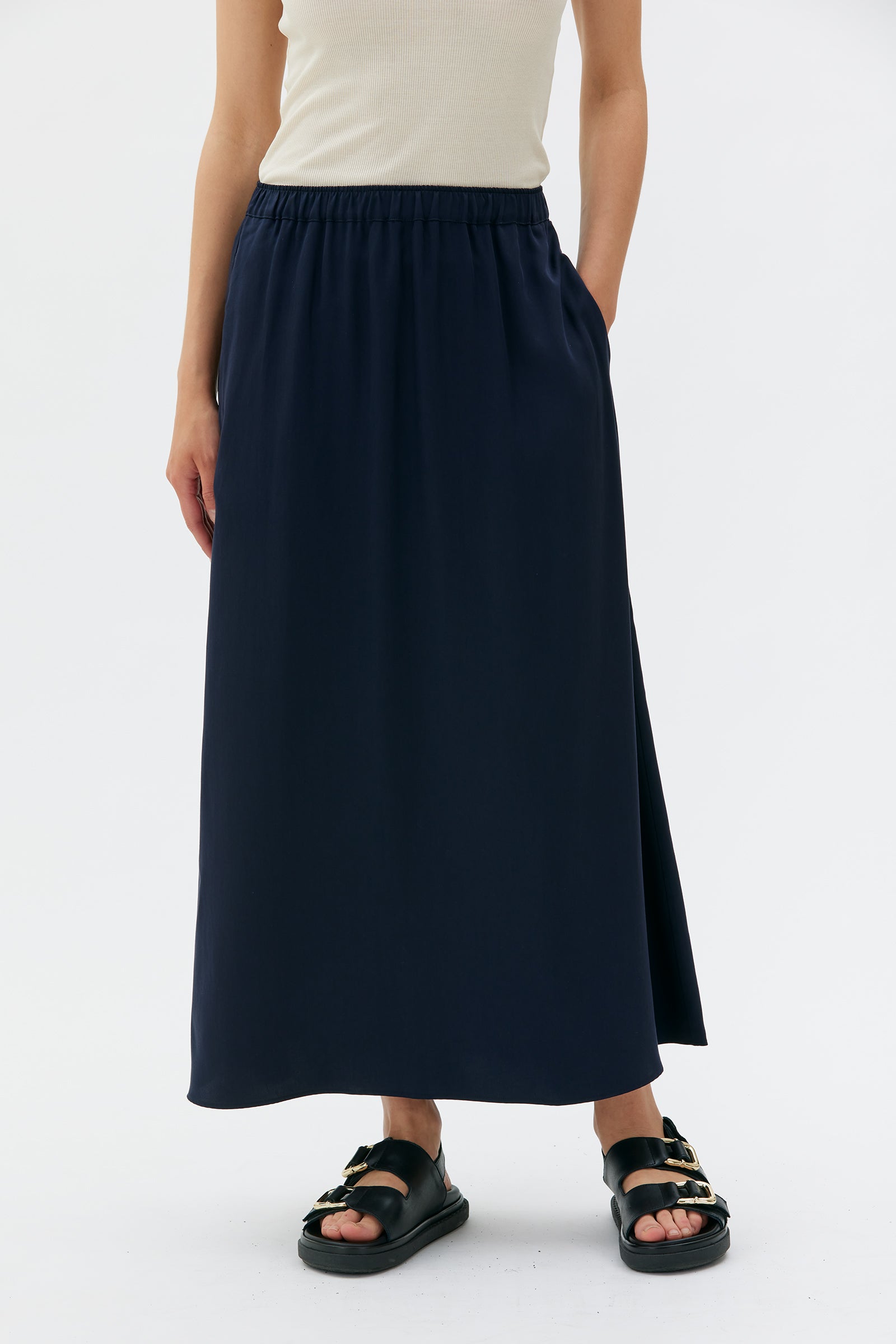 Kaja satin tencel skirt - PJOKI