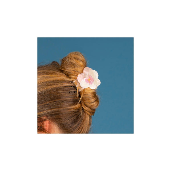 Pink Pansy Hair Claw