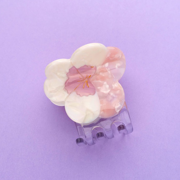 Pink Pansy Hair Claw